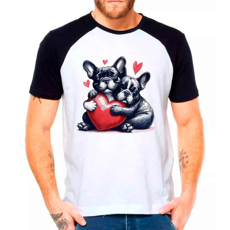 Camiseta Raglan Dog Pet Cachorro Gatos Animais Camisa Branca Masculina