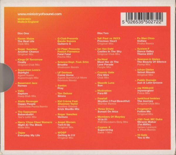 12/11/2023 - Various – Ibiza Annual - Summer 2001 (2 x CD, Mixed)(Ministry Of Sound – MOSCD21)  2001 R-170128-1403895152-8973