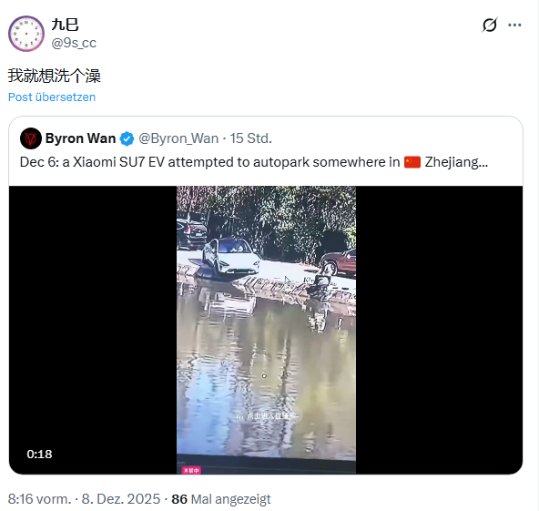Automatisch einparken geht schief