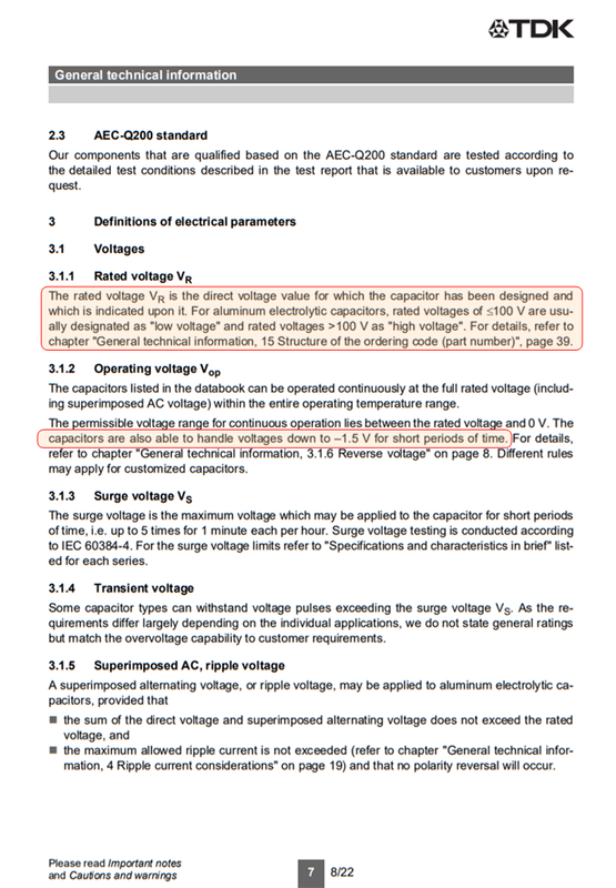 capacitor rating detail