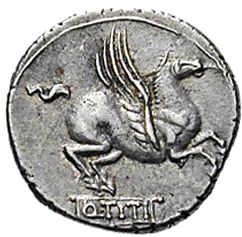 Glosario de monedas romanas. PEGASO. 1