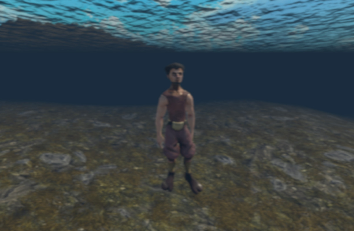 no light reflection on seabed