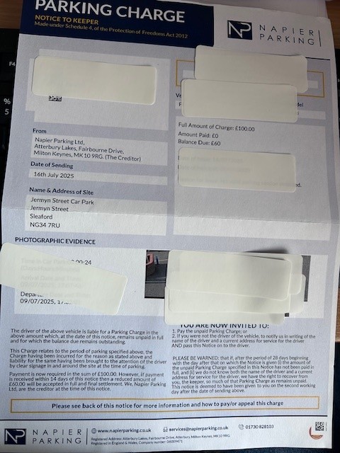 PIC 1 INITIAL PARKING CHARGE