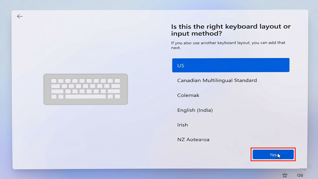 Keyboard layout