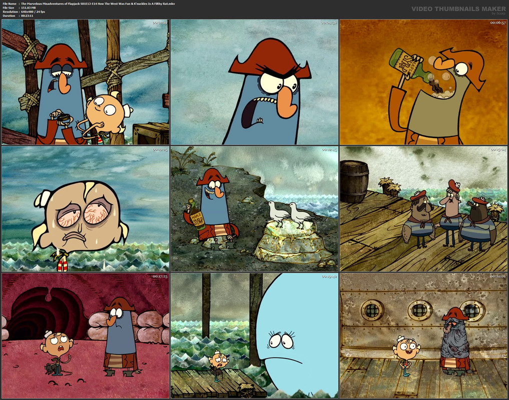 The Marvelous Misadventures of Flapjack S01E13-E14 How The West Was Fun & K'nuckles Is A Filthy Rat.