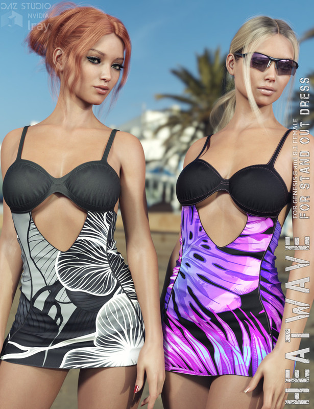 Heatwave for Stand Out Dress for Genesis 8 and 8.1F Heatwave for Stand Out Dress for Genesis 8 and 8.1F