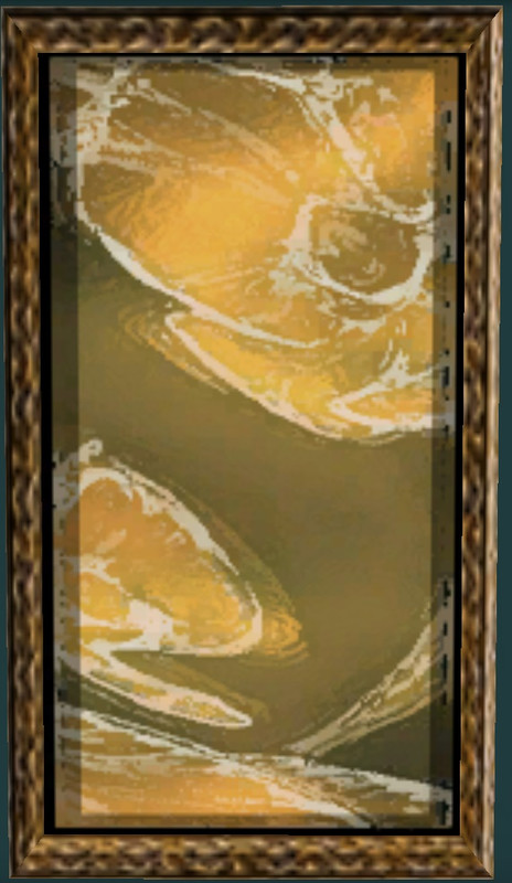 Abstract Painting of Golden Petals 1