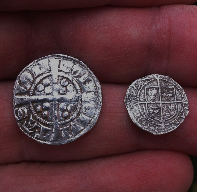 Edward I & Elizabeth I hammered silver pennies r