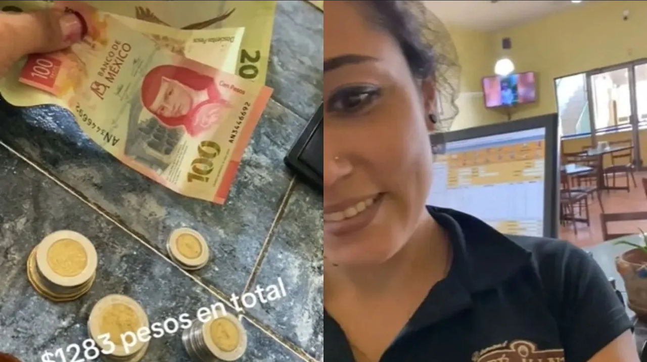 Mesera se hace viral tras revelar cuanto gana en propinas y sorprende a TikTok