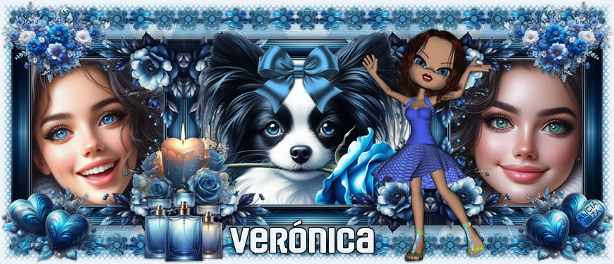 Composition en Bleu veronica