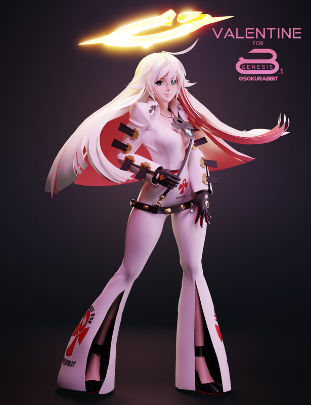 Jack-o Valentine for Genesis 8 and 8.1 Female Jack-o Valentine for Genesis 8 and 8.1 Female
