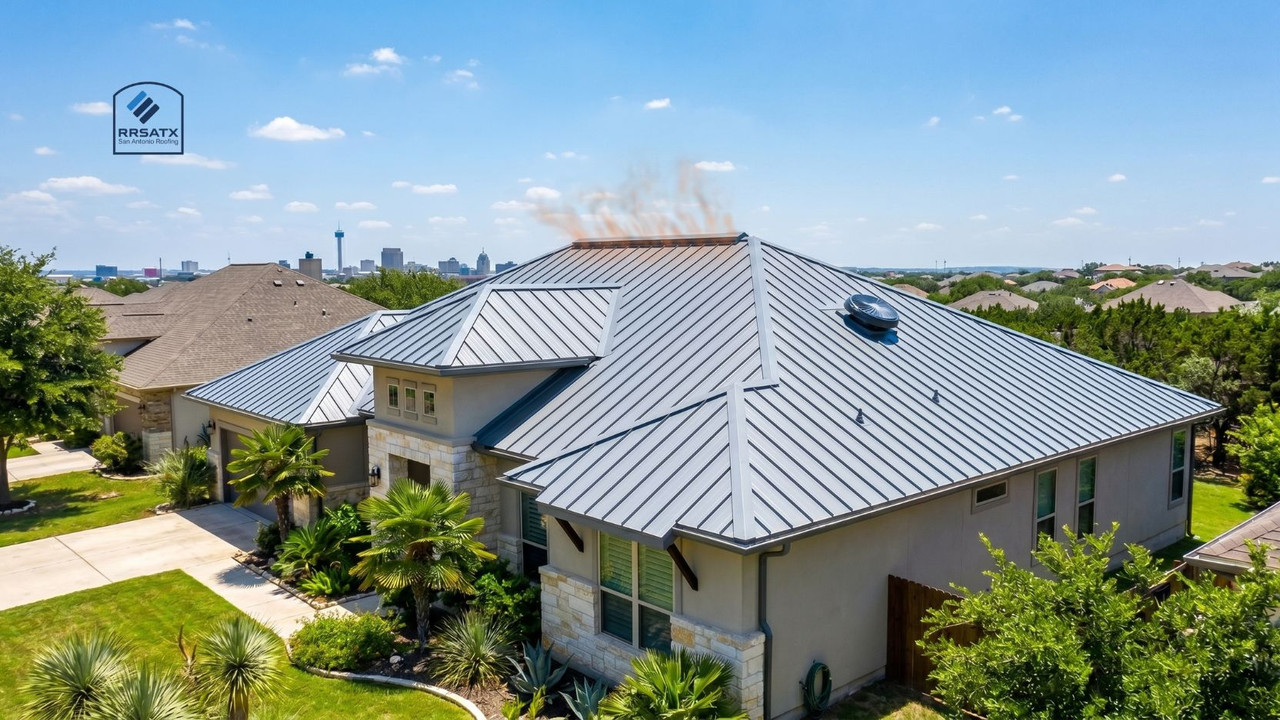 Attic ventilation and metal roof energy performance San Antonio