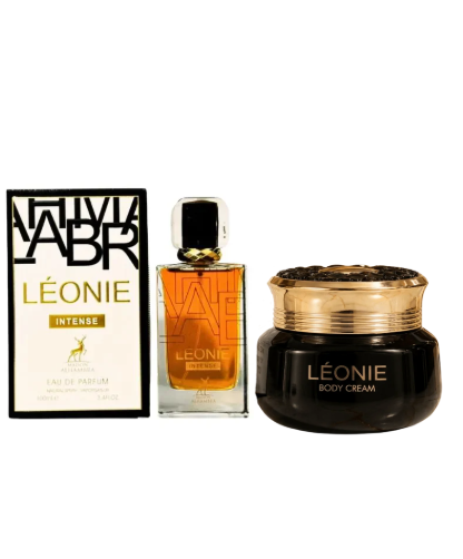 COMBO MAISON ALHAMBRA LÉONIE INTENSE EAU DE PARFUM 100ML + MAISON ALHAMBRA BODY CREAM LEONIE 110G - imagem 1