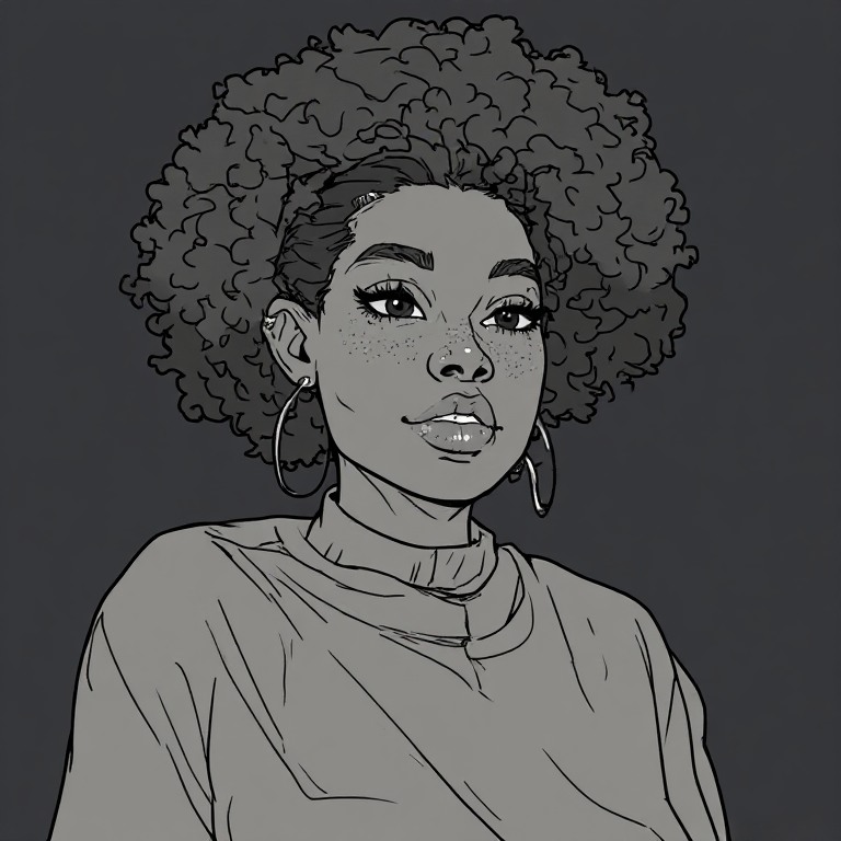 GTA-s-ebony-girl-Line-drawing-(5)