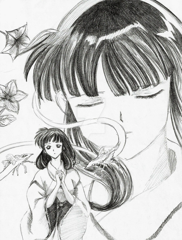 Hình vẽ Kikyou, Kagome, Sango bộ Inuyasha - Page 16 Kikyo_by_silverdust20383-d5sdz3i