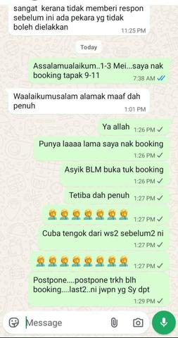 Tarikh postpone tanpa notis