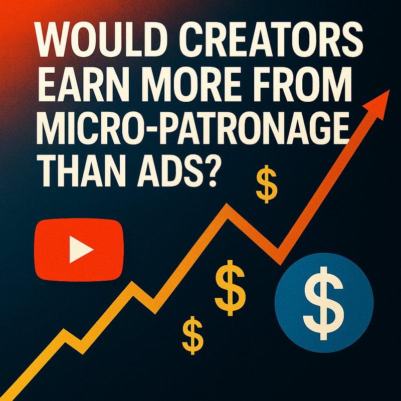 Would creators earn more from micro-patronage than ads?