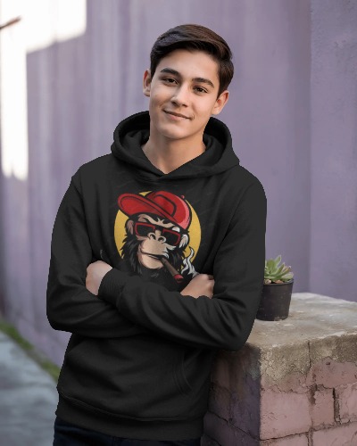 'Swag Monkey' Graphic Printed Hoodie