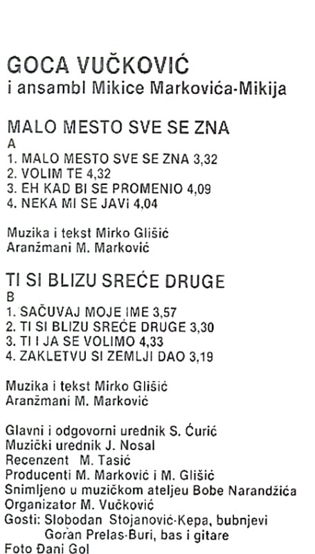 Goca Vuckovic 1988 kz