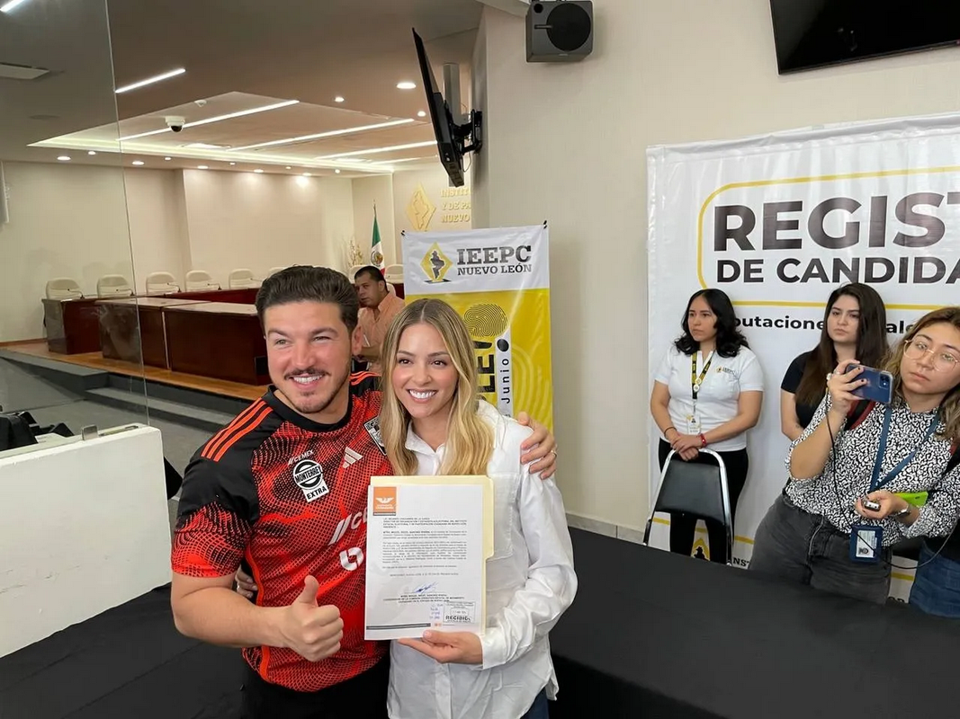 Mariana Rodríguez formaliza candidatura a alcaldía de Monterrey por MC