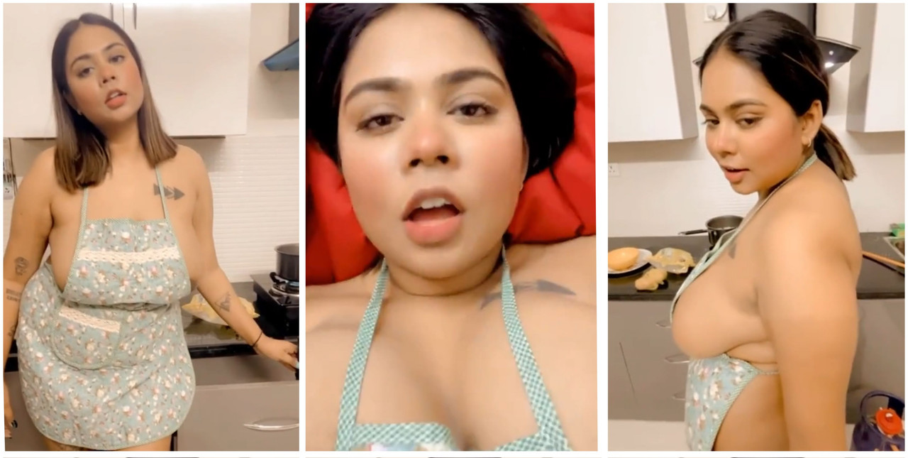 Beautifull aunty in kitchen shoing her ass and rubbing hard exclusive viral video