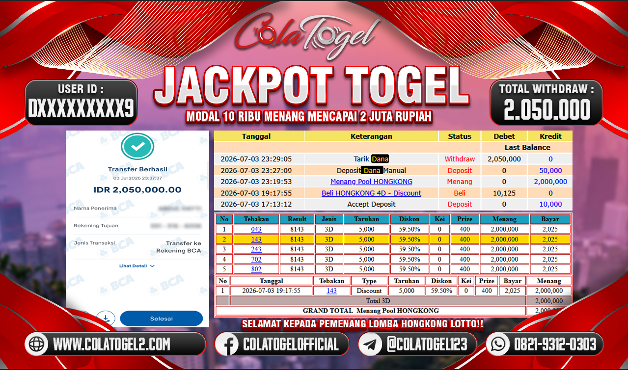 JACKPOT HONGKONG LOTTO!!