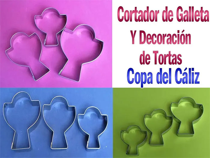 Molde en Acero copas del caliz cortador de galleta para repostería