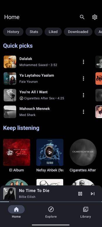 Metrolist на Android — безкоштовний YouTube Music без реклами (Вхід в акаунт, Офлайн, Тексти)