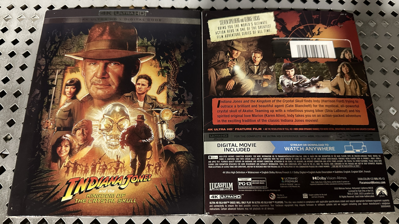 Indiana Jones and The Kingdom of The Crystal Skull - 4K & Blu-ray Steelbook  [Region A & B & C]: : DVD et Blu-ray