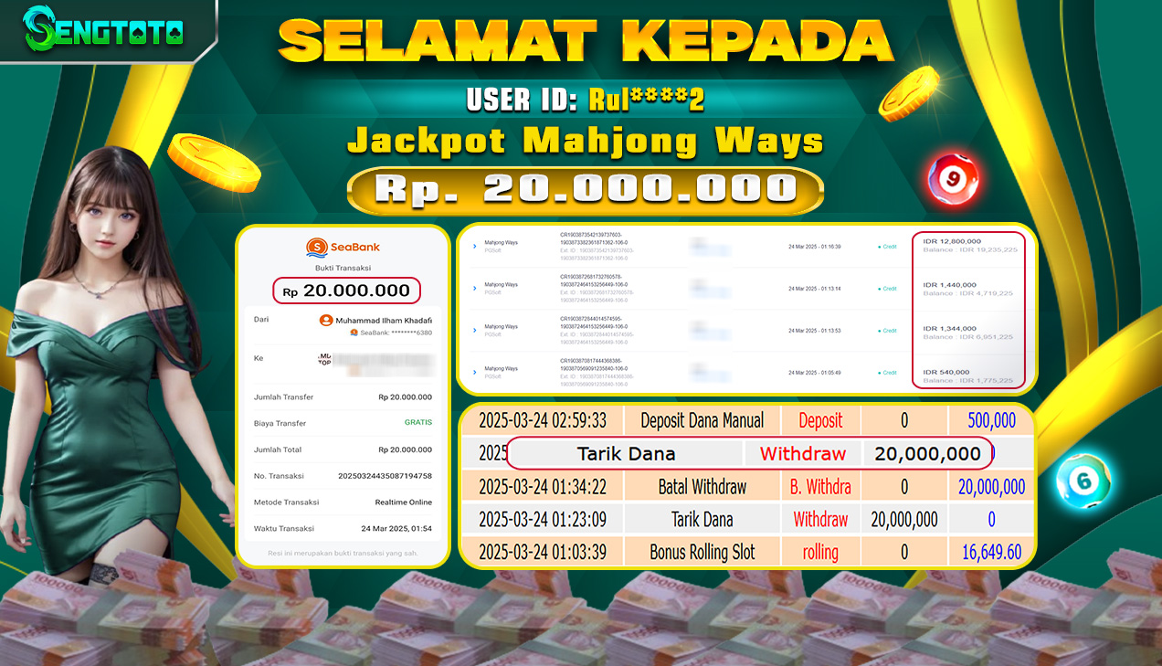 BUKTI PEMBAYARAN SLOT MAHJONG WAYS