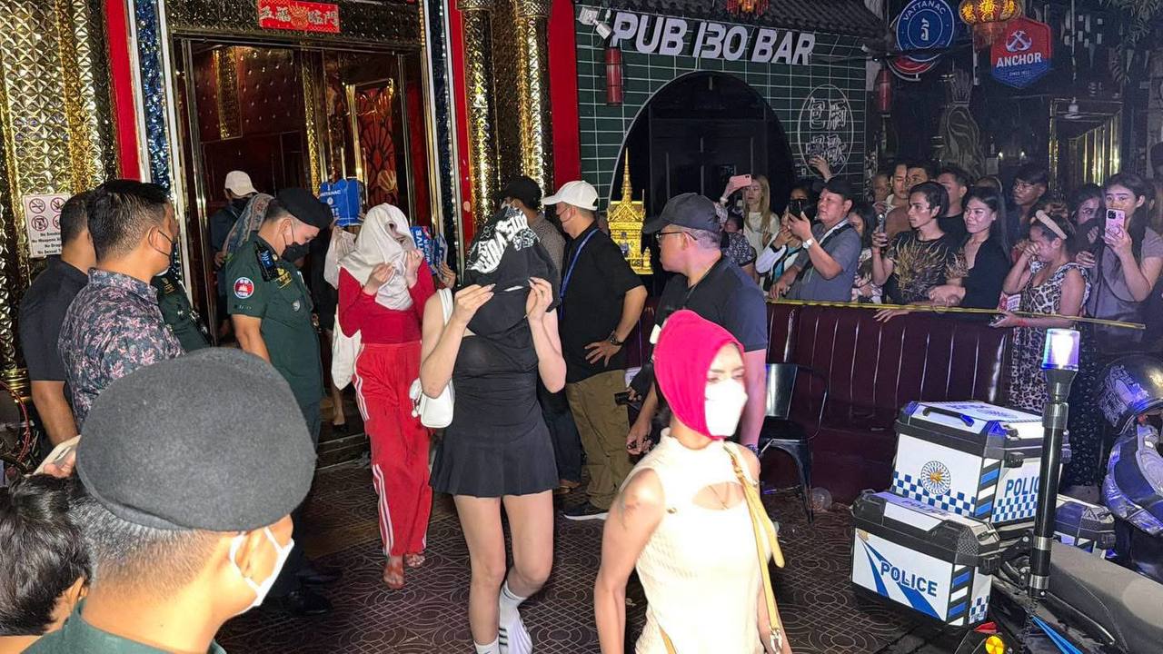 Phnom Penh Police Raid Two Bars on Street 130 Detain 37 in Trafficking Probe 2026 23455