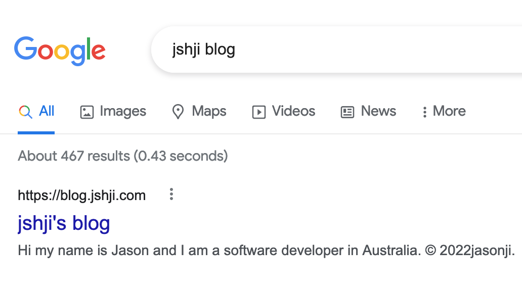 Google&rsquo;s search result