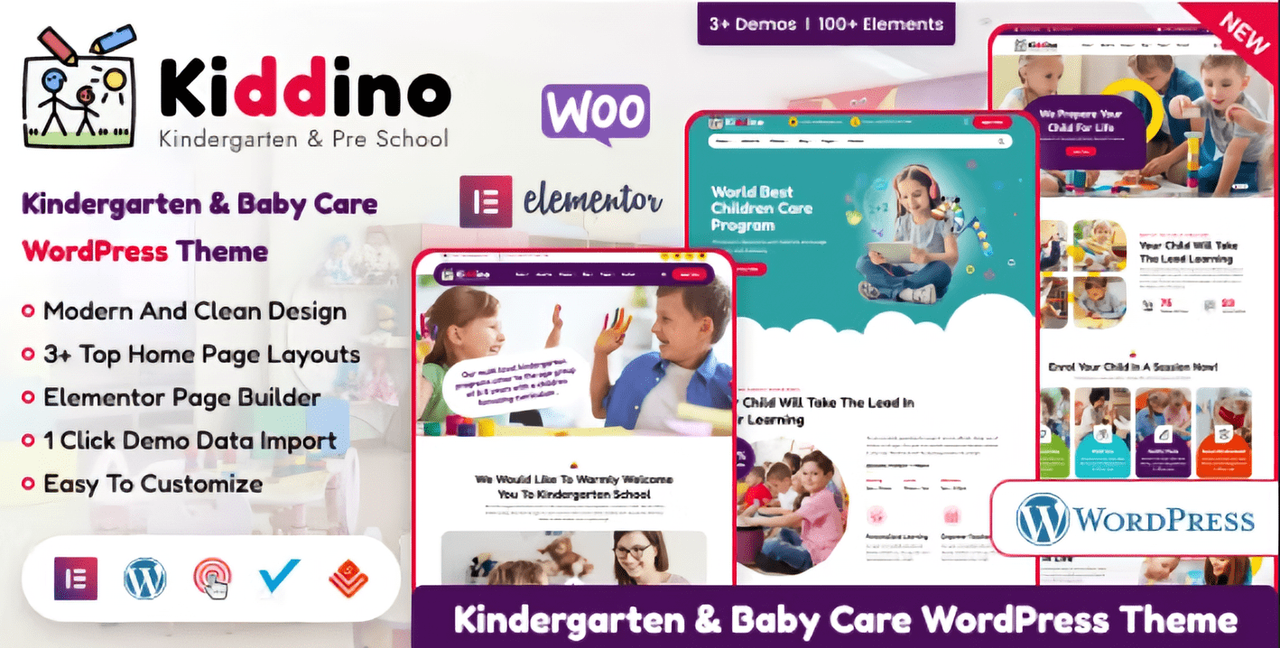 Kiddino – Kids & Kindergarten WordPress Theme