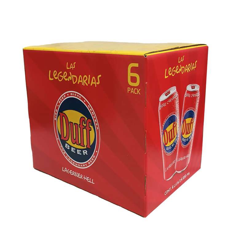 City Club: Cerveza DUFF 6 latas de 500ml