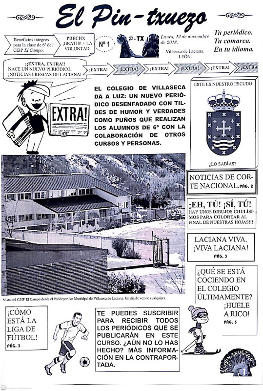 Cuatro años de El Pin-txuezo, el periódico escolar que hace noticia un  proyecto educativo en Laciana