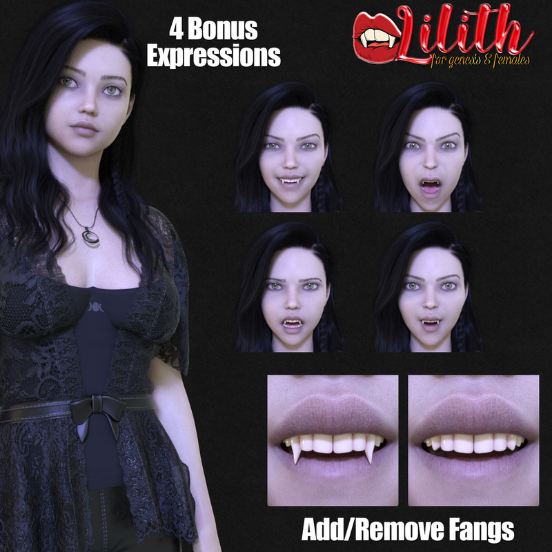 Lilith For Genesis 8 Females - 303165 (First Time in the Z0NE)
