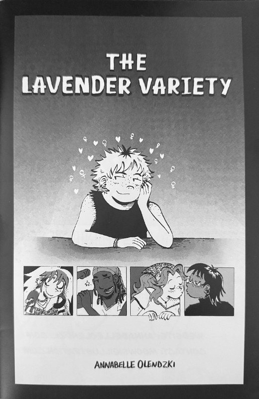 The cover of a zine titled The Lavender Variety by Annabella Olendzki