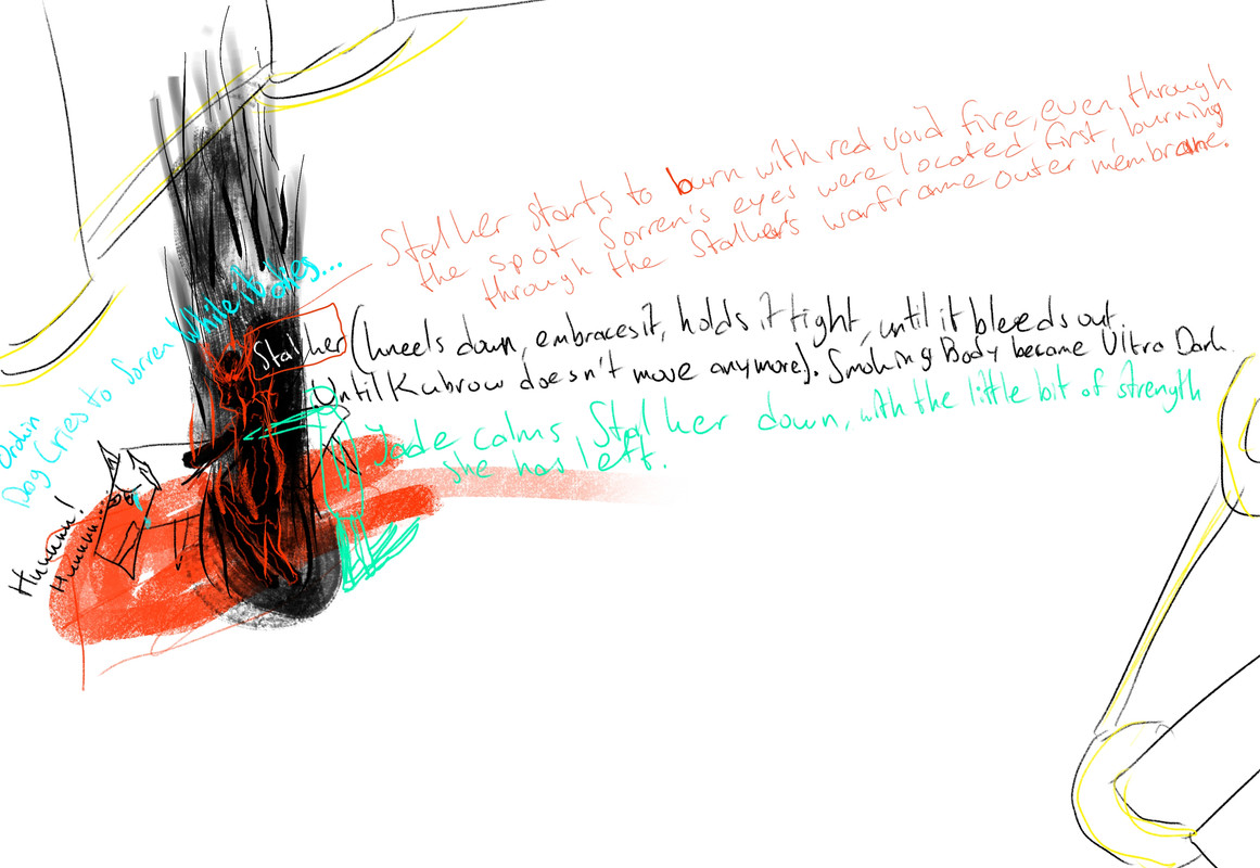 Stalker emerges, Orokin Kubrow dies