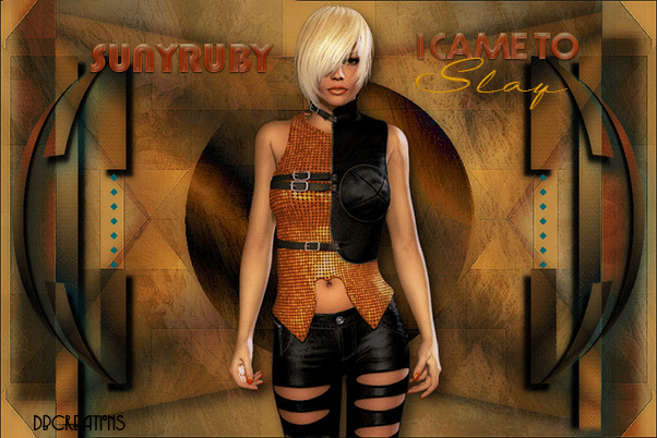 Sunyruby-ICame-To-Slay-Orange-Leather