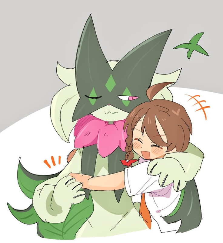 juliana and meowscarada pokemon and 1 more drawn by han0579 sample 9b324ee75fca9158ffa9930744f8e5