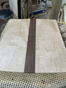 End Table Floating Top Walnut and Tiger Maple 5