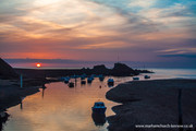 Sunset over the Breakwater, Bude, Cornwall.