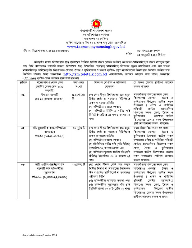 Taxes-Zone-Mymensingh-Job-Circular-2024-PDF-1