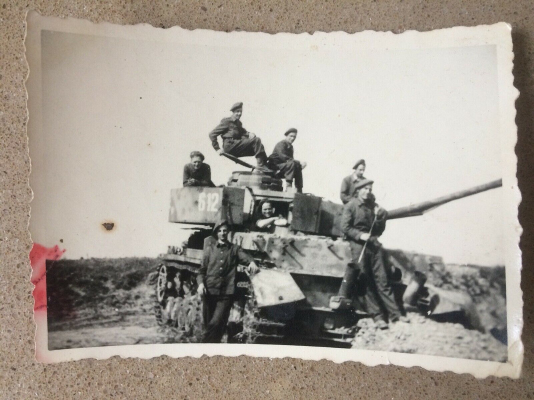 Fotos orig Panzer IV Tank Number 612 belgische Minenräumer
