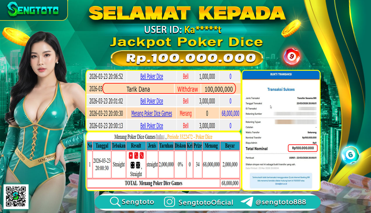 BUKTI PEMBAYARAN LIVEGAME POKER DICE