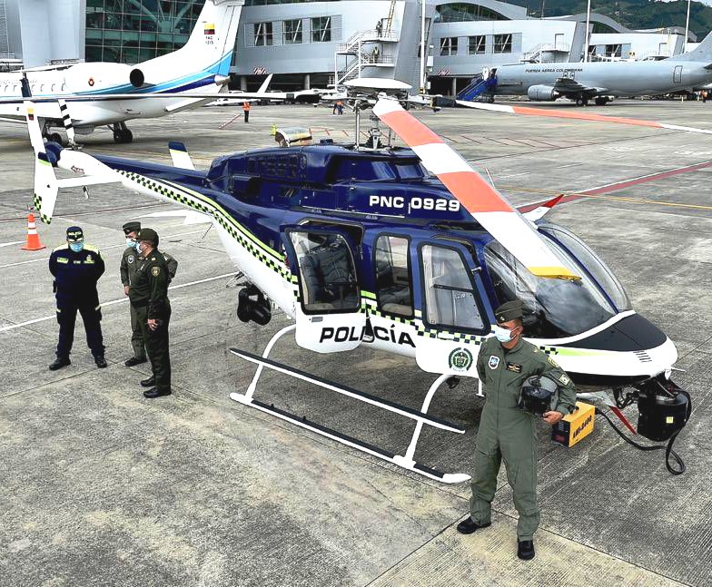 La Policía Colombiana incorpora un nuevo helicóptero Bell 407-GXP Halcón