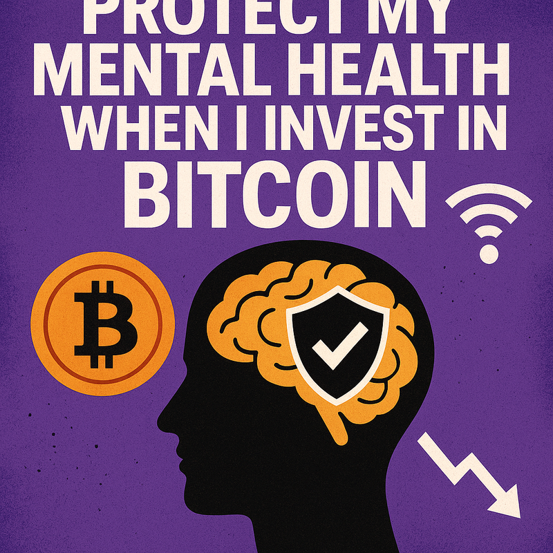 How can I protect my mental health when I invest in Bitcoin