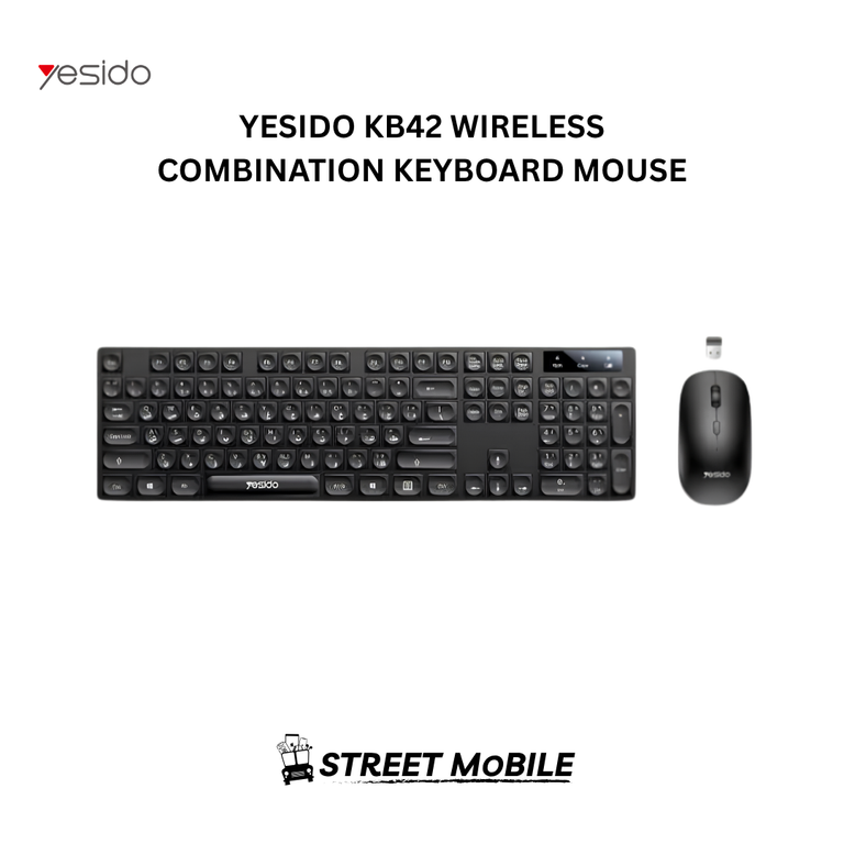 YESIDO KB42 WIRELESS COMBINATION KEYBOARD MOUSE