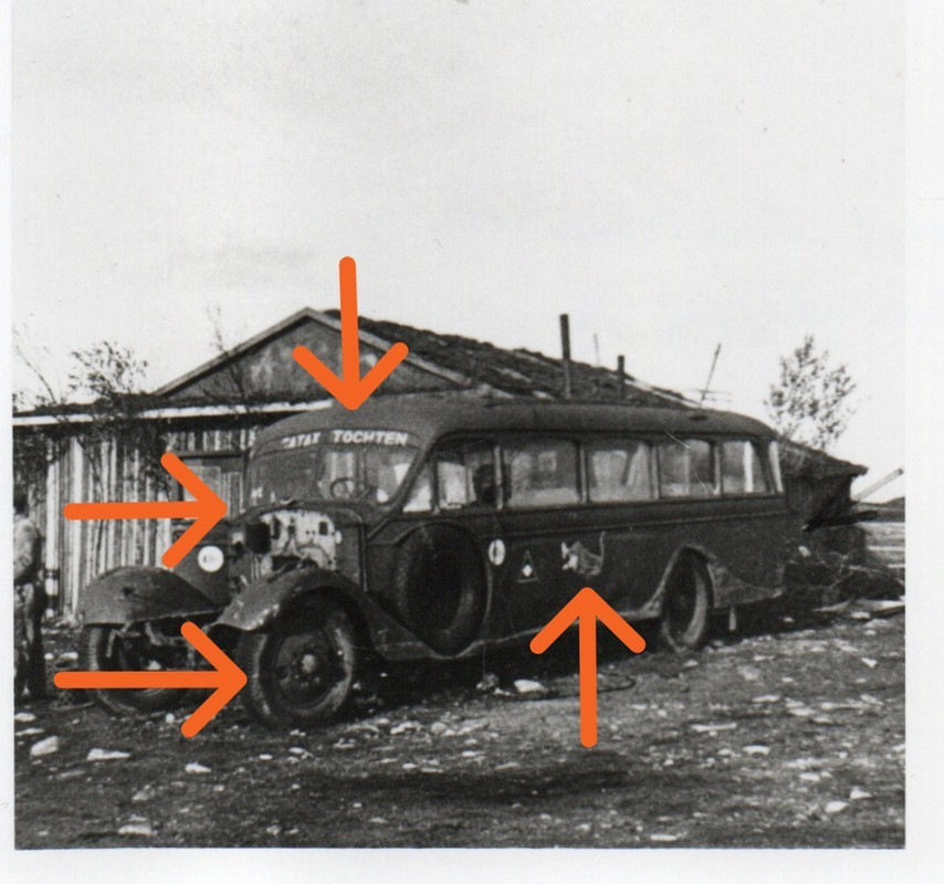 Foto Beute-Bus Gefechtsstand Dackelstaffel Zerstörer JG 5 Kirkenes Norge 1942