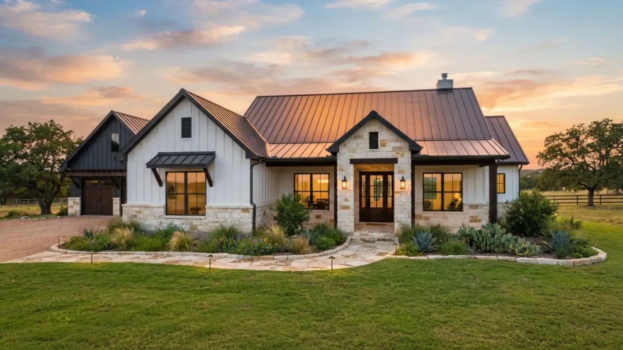 San Antonio home with new metal roof installation residential